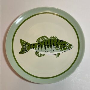 ⭐️NWOT LITTLE BLUE HOUSE Bass Collectible Plate | Outdoor Nature Cottagecore